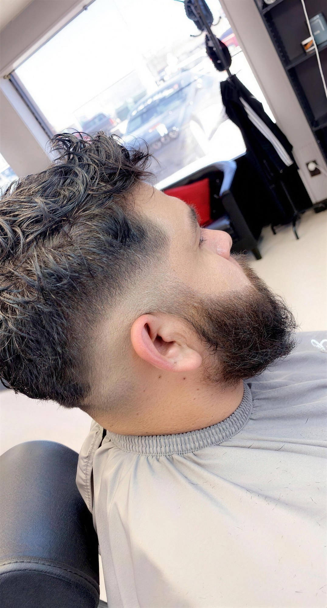 Skin fade with beard shape-up