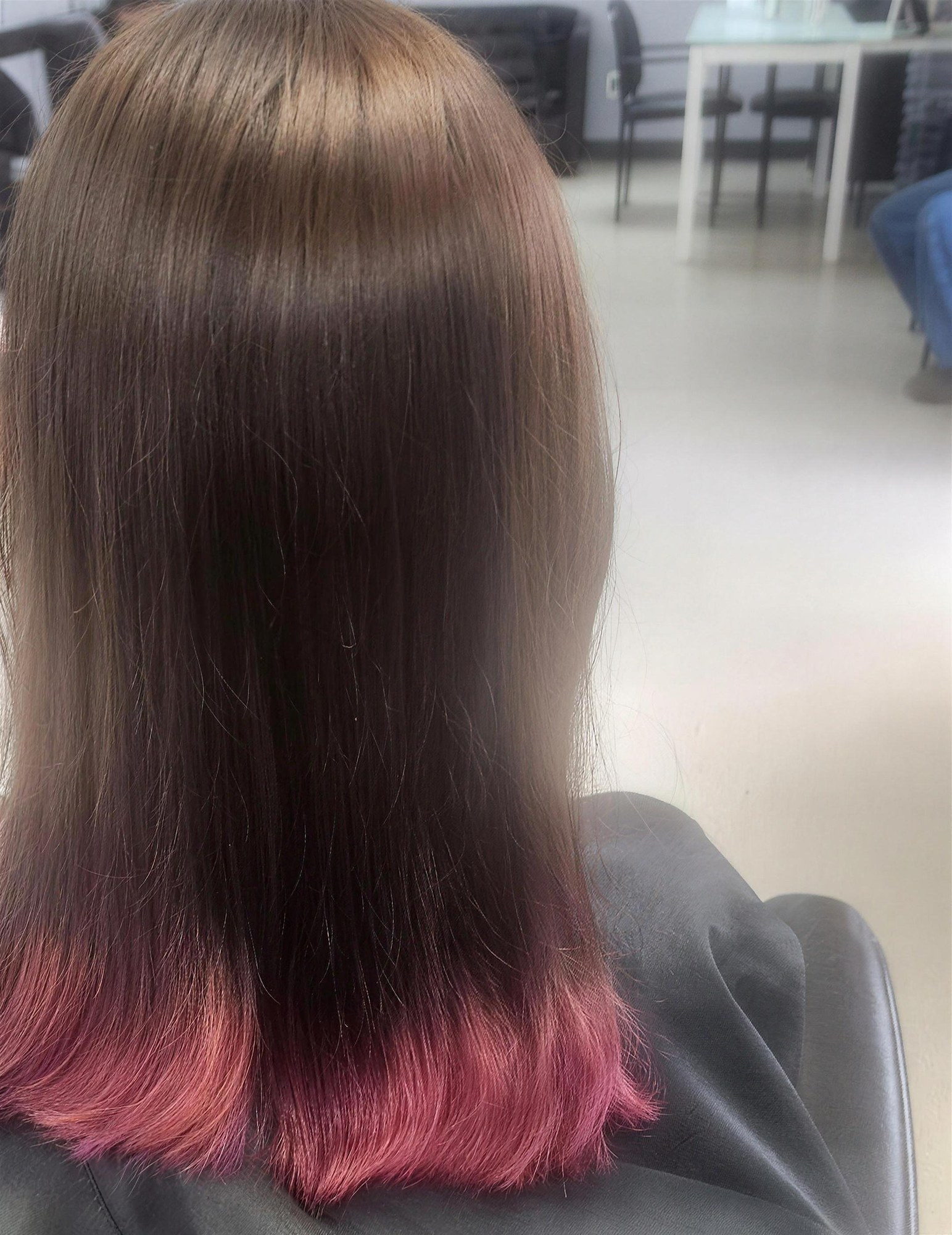 Rose ombré through the ends